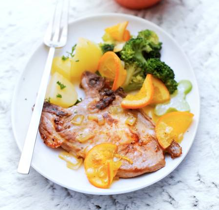 Karbonade met sinaasappeljus